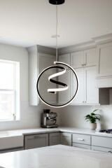 Amazon Model Siyah Power Led Avize, 3 Renk Yanabilen Lüks Led Avize, Mutfak Salon Hol Oda Led Sarkıt Avize