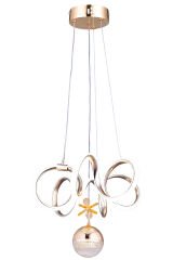 Lizbon Serisi Tek Toplu Gold Led Avize, 3 Renk Yanabilen Sarkıt Power Led Avize, Mutfak Salon Hol Sarkıt Led Avize