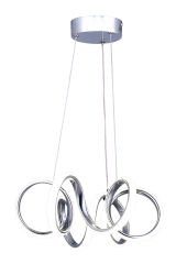 Lizbon Serisi Küçük Krom Led Avize, 3 Renk Yanabilen Sarkıt Power Led Avize, Mutfak Salon Hol Sarkıt Led Avize