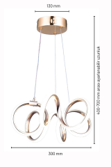 Lizbon Serisi Küçük Gold Led Avize, 3 Renk Yanabilen Sarkıt Power Led Avize, Mutfak Salon Hol Sarkıt Led Avize