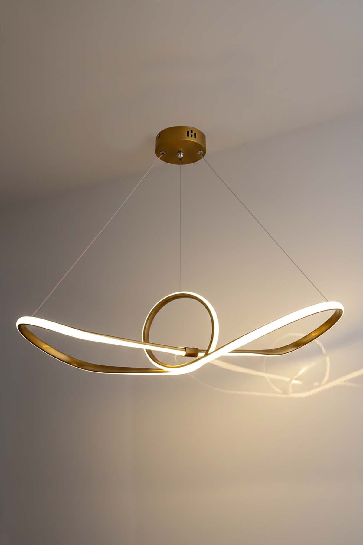 Barok Model Eskitme Led Avize, 3 Renk Yanabilen Power Led Avize, Oturma Odasi Salon Yemek Masası Sarkıt Led Avize