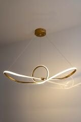 Barok Model Eskitme Led Avize, 3 Renk Yanabilen Power Led Avize, Oturma Odasi Salon Yemek Masası Sarkıt Led Avize