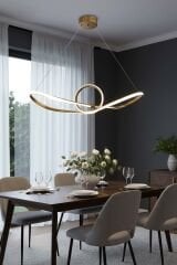 Barok Model Eskitme Led Avize, 3 Renk Yanabilen Power Led Avize, Oturma Odasi Salon Yemek Masası Sarkıt Led Avize