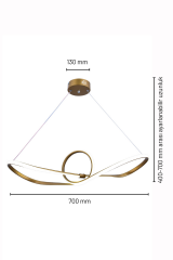 Barok Model Eskitme Led Avize, 3 Renk Yanabilen Power Led Avize, Oturma Odasi Salon Yemek Masası Sarkıt Led Avize