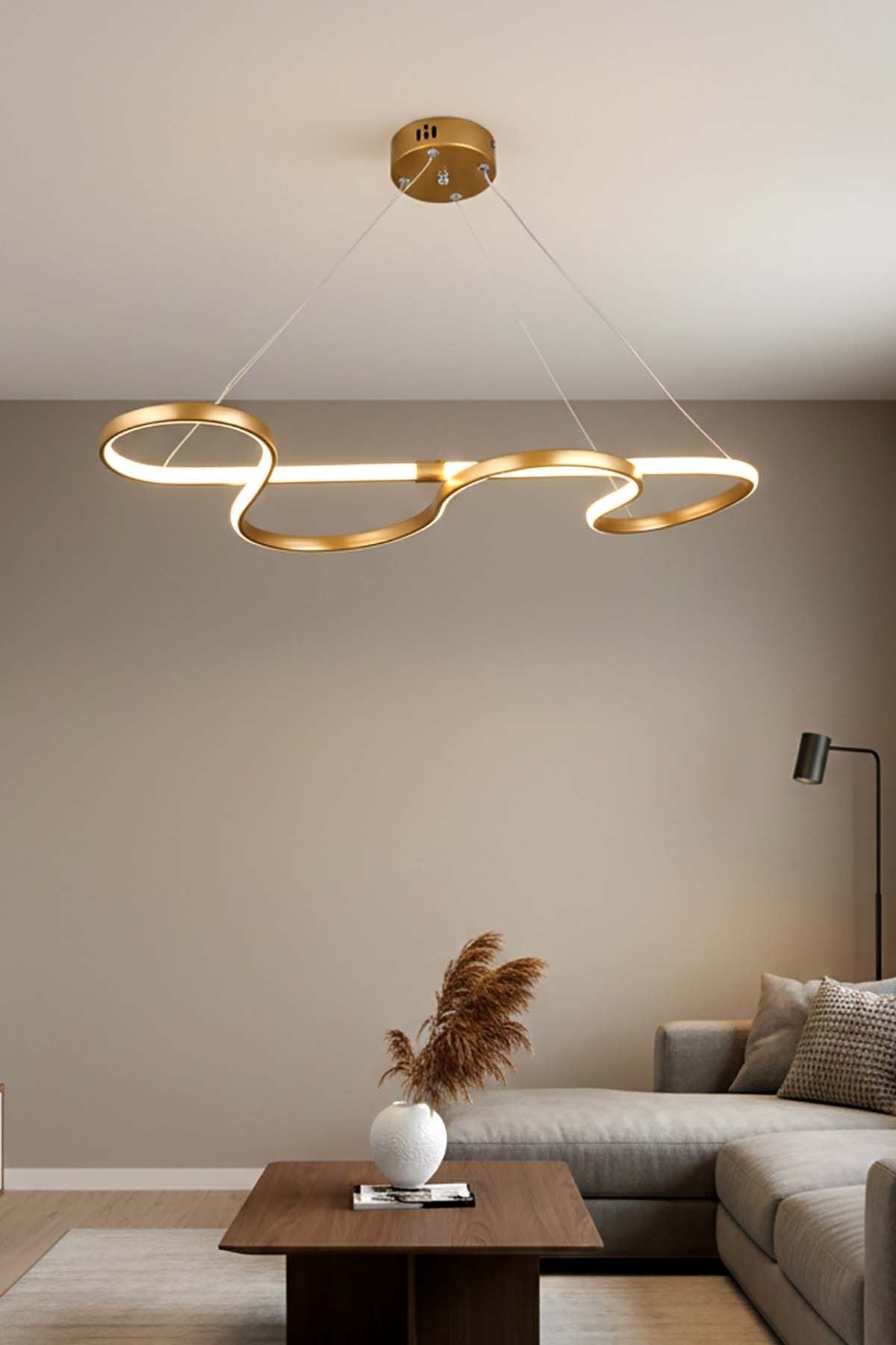 Hayal Model Eskitme Led Avize, 3 Renk Yanabilen Power Led Avize, Oturma Odasi Salon Yemek Masası Sarkıt Led Avize