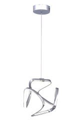 Clover Model Krom Power Led Avize, 3 Renk Yanabilen Lüks Led Avize, Mutfak Salon Hol Oda Led Sarkıt Avize