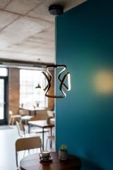 Clover Model Siyah Power Led Avize, 3 Renk Yanabilen Lüks Led Avize, Mutfak Salon Hol Oda Led Sarkıt Avize