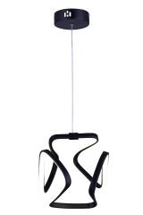 Clover Model Siyah Power Led Avize, 3 Renk Yanabilen Lüks Led Avize, Mutfak Salon Hol Oda Led Sarkıt Avize