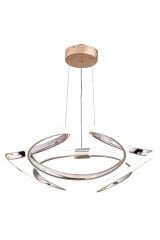 Napoli Serisi Küçük Gold Sarkıt Avize, 3 Renk Yanabilen Power Led Avize, Modern Salon Oturma Odası Led Avize