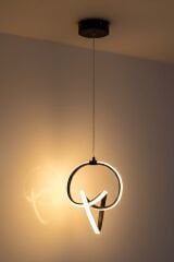 Prag Model Siyah Power Led Avize, 3 Renk Yanabilen Lüks Led Avize, Mutfak Salon Hol Oda Led Sarkıt Avize