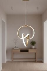 Prag Model Eskitme Power Led Avize, 3 Renk Yanabilen Lüks Led Avize, Mutfak Salon Hol Oda Led Sarkıt Avize