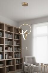 Prag Model Eskitme Power Led Avize, 3 Renk Yanabilen Lüks Led Avize, Mutfak Salon Hol Oda Led Sarkıt Avize