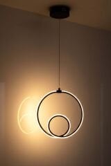 Porto Model Siyah Power Led Avize, 3 Renk Yanabilen Lüks Led Avize, Mutfak Salon Hol Oda Led Sarkıt Avize