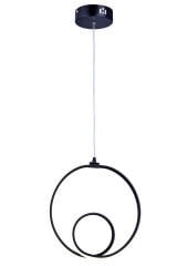 Porto Model Siyah Power Led Avize, 3 Renk Yanabilen Lüks Led Avize, Mutfak Salon Hol Oda Led Sarkıt Avize