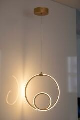 Porto Model Eskitme Power Led Avize, 3 Renk Yanabilen Lüks Led Avize, Mutfak Salon Hol Oda Led Sarkıt Avize