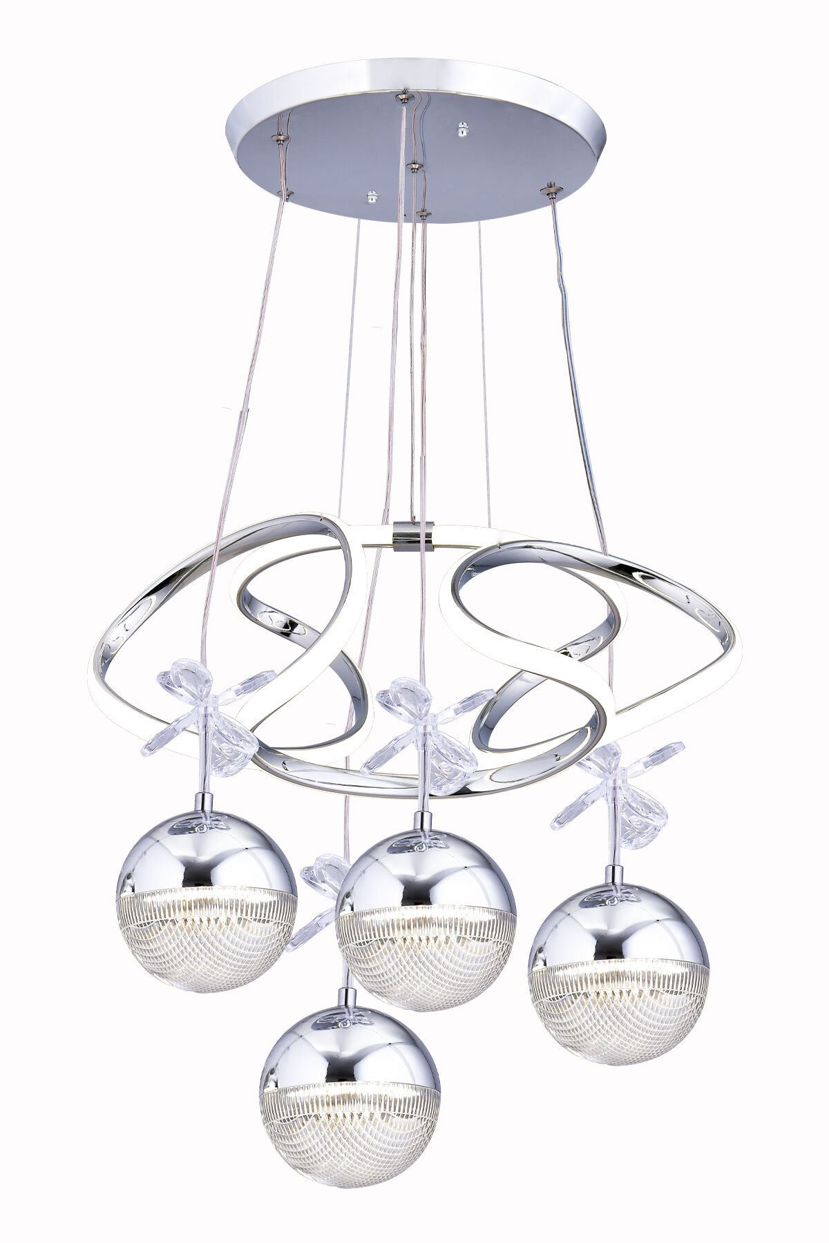 NAPOLİ 4 TOP KROM AVİZE