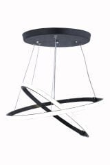 Halka Model 2 Şeritli Sarkıt Led Avize, 3 Renk Yanabilen Led Avize, Modern Salon Oturma Odası Led Avize