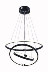 Halka Model 3 Şeritli Sarkıt Led Avize, 3 Renk Yanabilen Led Avize, Modern Salon Oturma Odası Led Avize