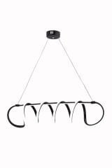 Sare Serisi Siyah Sarkıt Led Avize, Yemek Masası Salon Oda Sarkıt Led Avize, 3 Renk Yanabilen Power Led Avize