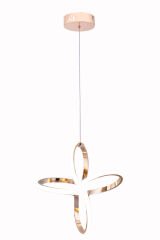 Yonca Model Gold Power Led Avize, 3 Renk Yanabilen Lüks Led Avize, Mutfak Salon Hol Oda Led Sarkıt Avize