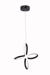 Yonca Model Siyah Power Led Avize, 3 Renk Yanabilen Lüks Led Avize, Mutfak Salon Hol Oda Led Sarkıt Avize