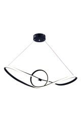 Barok Model Siyah Led Avize, 3 Renk Yanabilen Power Led Avize, Oturma Odasi Salon Yemek Masası Sarkıt Led Avize