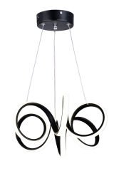 Lizbon Serisi Küçük Siyah Led Avize, 3 Renk Yanabilen Sarkıt Power Led Avize, Mutfak Salon Hol Sarkıt Led Avize