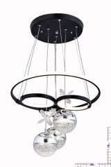 GALAKSİ 3 TOP SİYAH AVİZE