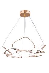 Hale Serisi Büyük Gold Led Avize, 3 Renk Yanabilen Sarkıt Led Avize, Modern Power Led Avize