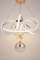 Dart Serisi Tek Toplu Gold Led Avize, Sarkıt Power Led Avize, 3 Renk Yanabilen Led Avize