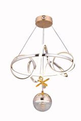 Dart Serisi Tek Toplu Gold Led Avize, Sarkıt Power Led Avize, 3 Renk Yanabilen Led Avize