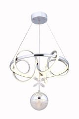 Dart Serisi Tek Toplu Krom Led Avize, Sarkıt Power Led Avize, 3 Renk Yanabilen Led Avize