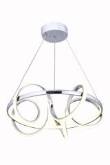 Dart Serisi Krom Büyük Led Avize, Sarkıt Power Led Avize, 3 Renk Yanabilen Led Avize