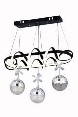 DART YEMEK MASASI 3 TOP SİYAH AVİZE