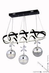 DART YEMEK MASASI 3 TOP SİYAH AVİZE