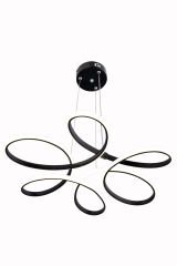 Daisy Siyah Led Avize, 3 Renk Yanabilen Power Led Avize, Lüks Salon Yemek Masası Oda Led Avize