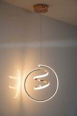 Amazon Model Gold Power Led Avize, 3 Renk Yanabilen Lüks Led Avize, Mutfak Salon Hol Oda Led Sarkıt Avize