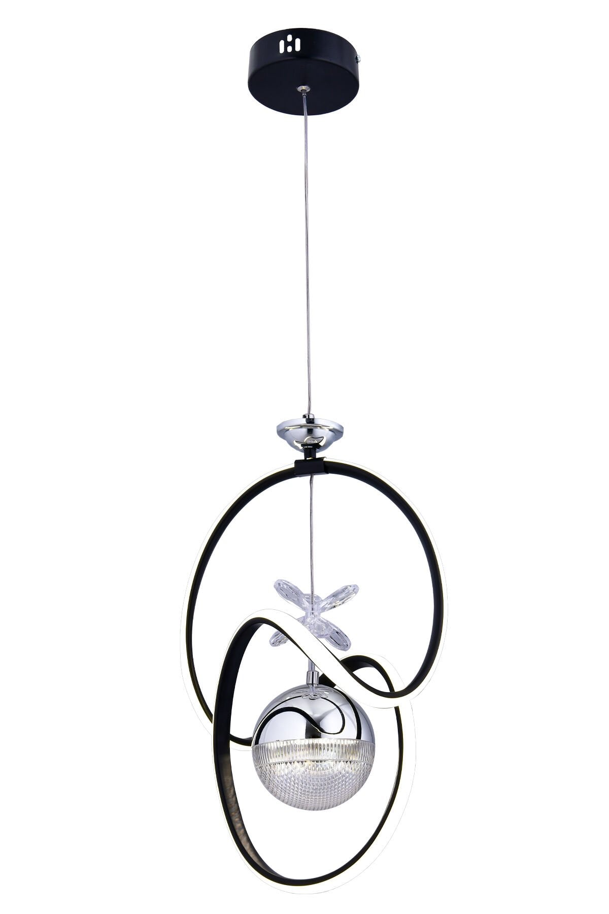 SEDEF TEK TOP SİYAH AVİZE