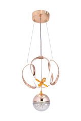 Tek Toplu Kiev Power Led Gold Avize, Mutfak Salon Hol Sarkıt Led Avize, 3 Renk Yanabilen Power Led Avize, Modern Avize