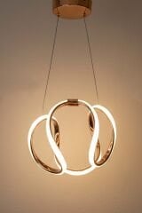 Minimal Kiev Power Led Gold Avize, Mutfak Salon Hol Sarkıt Led Avize, 3 Renk Yanabilen Power Led Avize, Modern Avize