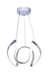 Minimal Kiev Power Led Krom Avize, Mutfak Salon Hol Sarkıt Led Avize, 3 Renk Yanabilen Power Led Avize, Modern Avize