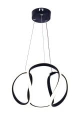 Minimal Kiev Power Led Siyah Avize, Mutfak Salon Hol Sarkıt Led Avize, 3 Renk Yanabilen Power Led Avize, Modern Avize