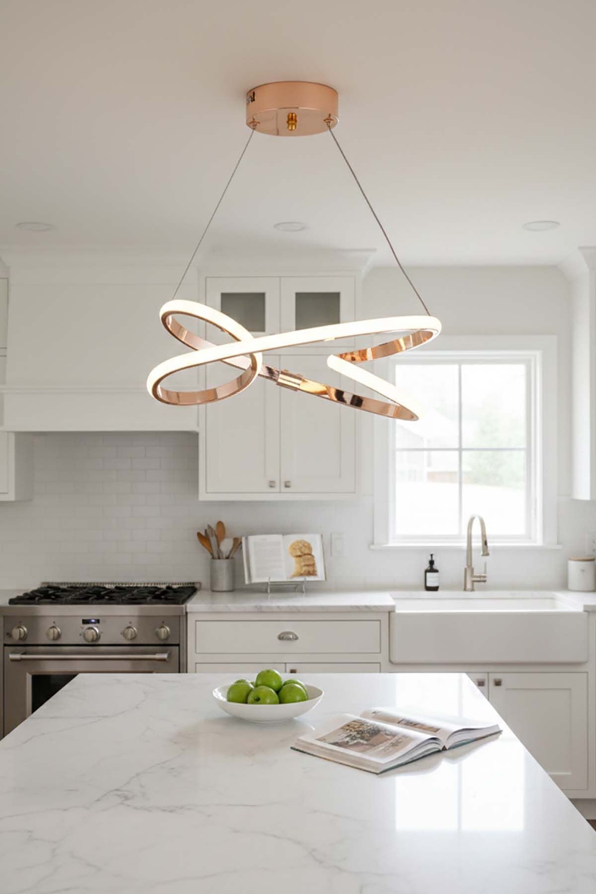 Modern Palermo Gold Power Led Avize, 3 Renk Yanabilen Lüks Led Avize, Mutfak Salon Hol Oda Sarkıt Led Avize