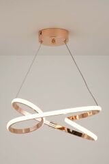 Modern Palermo Gold Power Led Avize, 3 Renk Yanabilen Lüks Led Avize, Mutfak Salon Hol Oda Sarkıt Led Avize