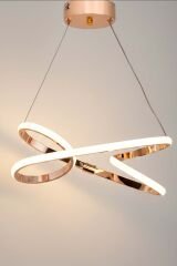 Modern Palermo Gold Power Led Avize, 3 Renk Yanabilen Lüks Led Avize, Mutfak Salon Hol Oda Sarkıt Led Avize