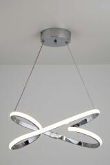 Modern Krom Palermo Power Led Avize, 3 Renk Yanabilen Lüks Led Avize, Mutfak Salon Hol Oda Sarkıt Led Avize