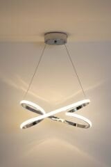 Modern Krom Palermo Power Led Avize, 3 Renk Yanabilen Lüks Led Avize, Mutfak Salon Hol Oda Sarkıt Led Avize