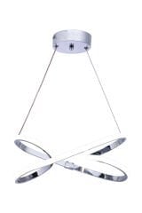 Modern Krom Palermo Power Led Avize, 3 Renk Yanabilen Lüks Led Avize, Mutfak Salon Hol Oda Sarkıt Led Avize