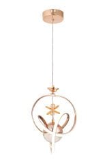 Modern Prag Gold Power Led Avize, 3 Renk Yanabilen Lüks Led Avize, Mutfak Salon Hol Oda Sarkıt Led Avize