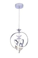 Modern Prag Krom Power Led Avize, 3 Renk Yanabilen Lüks Led Avize, Mutfak Salon Hol Oda Sarkıt Led Avize